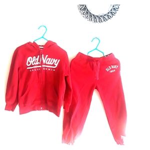 4T Red Old Navy Sweatsuit